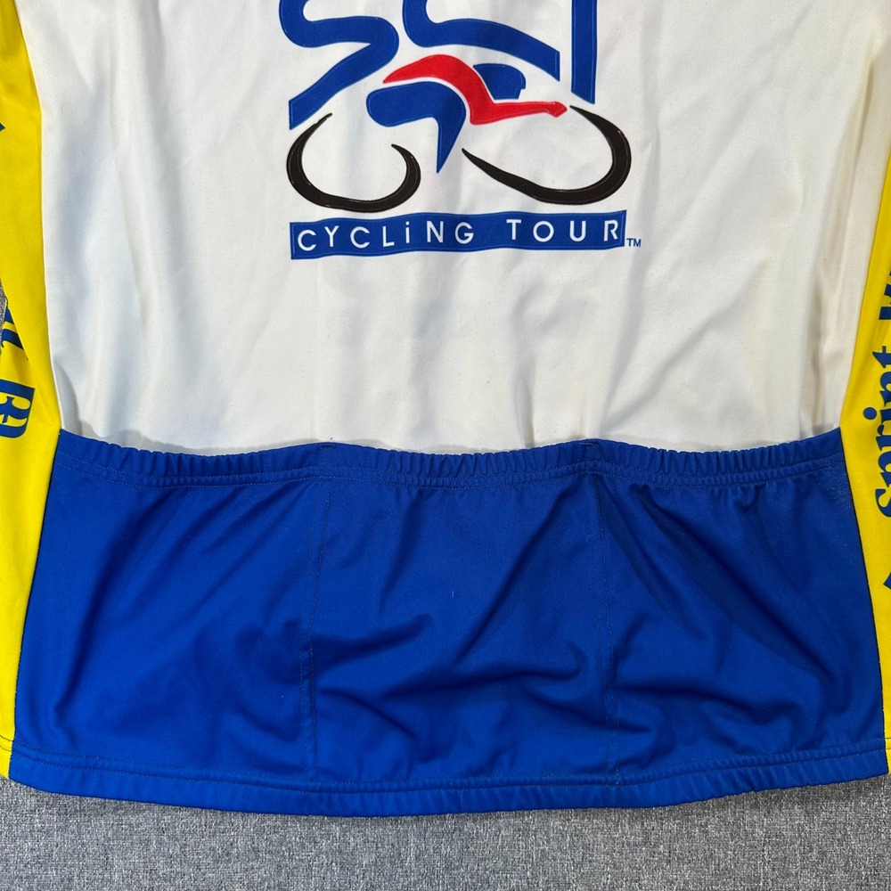 Canari Saturn SST Cycling Tour Jersey XXL Mens Blue Yellow American Cancer Soc‎ - Picture 2 of 7